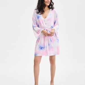 I.n.c. International Concepts Women's Lace-Trim Knit Wrap Robe
